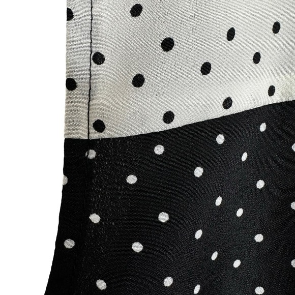 ModCloth Coquette Polka Dot Sleeveless Top Size Small Black White Bow Girly - Picture 8 of 13